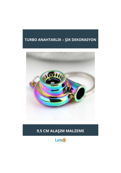 Havalı Oto Turbo Anahtarlık 9.5cm 3cm 3cm Araba Dekorasyon Çok Renkli