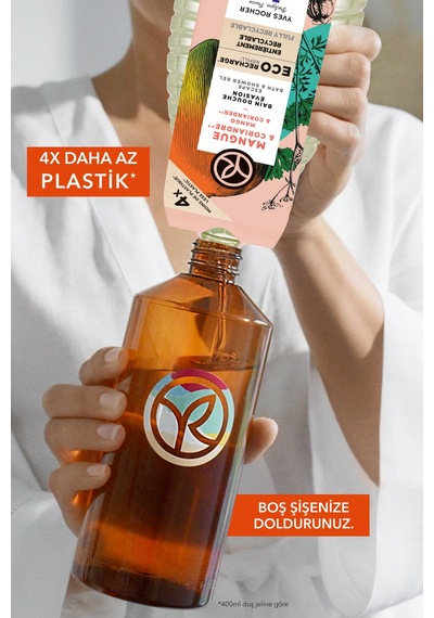 Yves Rocher Eko Refill Yedek Duş Jeli-nemlendirici Canlandırıcı Mango Kişniş-sls,sles İçermez,vegan-600ml Diğer