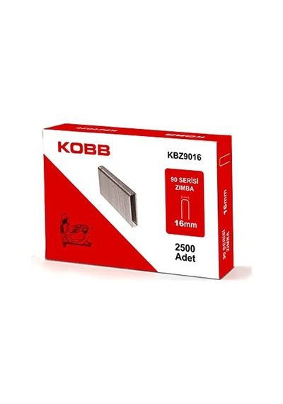 Kobb Kbz9016 16mm 2500 Adet 90 Serisi Ağır Hizmet Tipi Zımba Teli, Gri