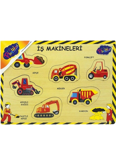 Ahşap Tutmalı İş Makineleri Puzzle