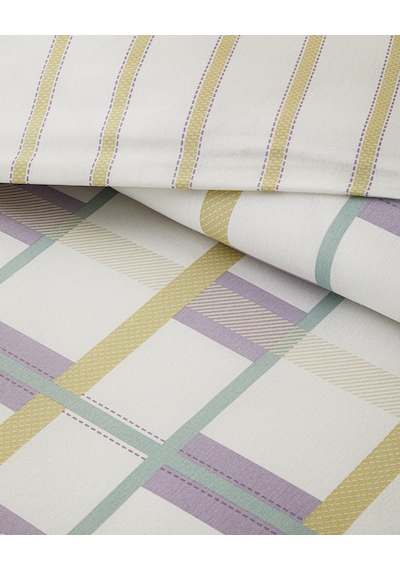 English Home Pop Grid Kolay Ütülenir Tek Kişilik Nevresim Seti 160x220 Cm Lila-yeşil