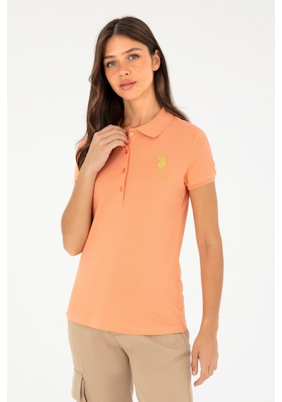 U.S. Polo Assn. Kadın Somon Basic Polo Yaka Tişört 50280071-VR047