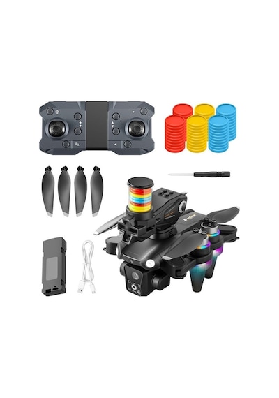 K22 Wifi Hd Çift Kameralı Fırçasız Motorlu Katlanabilir Drone Frizbi Uçan Disk Fırlatma Özellikli-1692