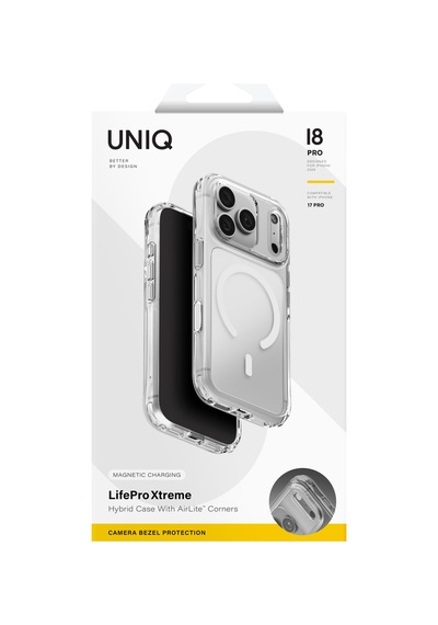Apple Uyumlu iPhone 18 Pro Kılıf Lifepro Xtreme Airlite Köşe Koruma Ve Leke Tutmama Teknolojisi Magsafe Kapak Şeffaf