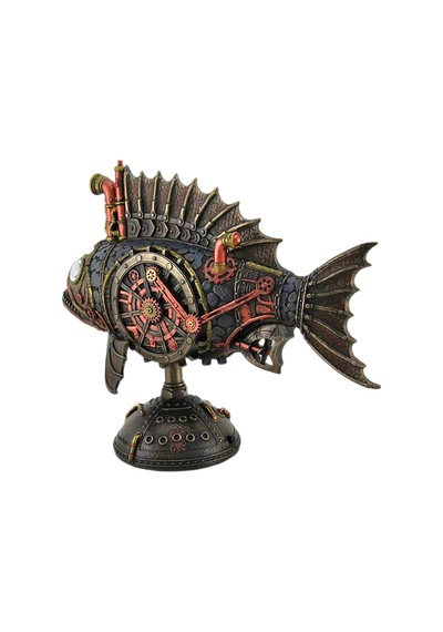 Steampunk Serisi Led Periskoplu Fener Balığı Denizaltı Biblosu