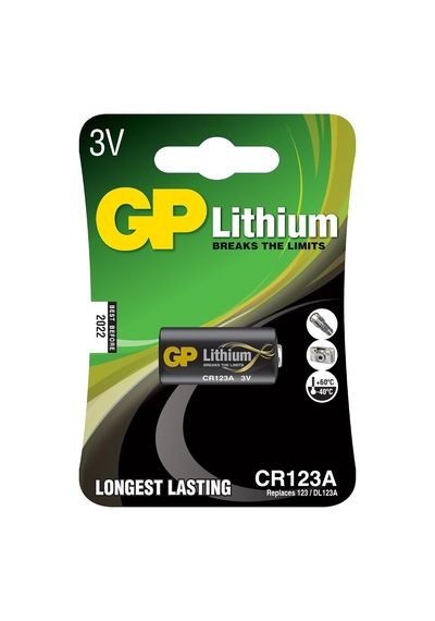 Batteries Gpcr123a Dl123a/cr123a Boy Lityum Pil, 3 Volt, Tekli Kart