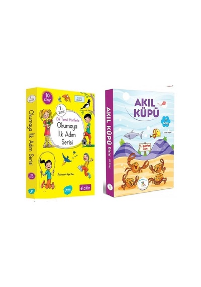 Yuva 1.sınıf Dik Temel Harflerle Okumaya İlk Adım + Akılküpü Hikaye Seti 20 Kitap