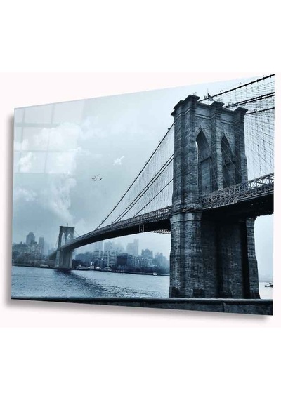 Köprü Manzara Cam Tablo 4mm Dayanıklı Temperli Cam