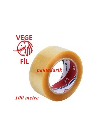 Ve-ge Fil 45X100 M Şeffaf Koli Bandı 48 Adet