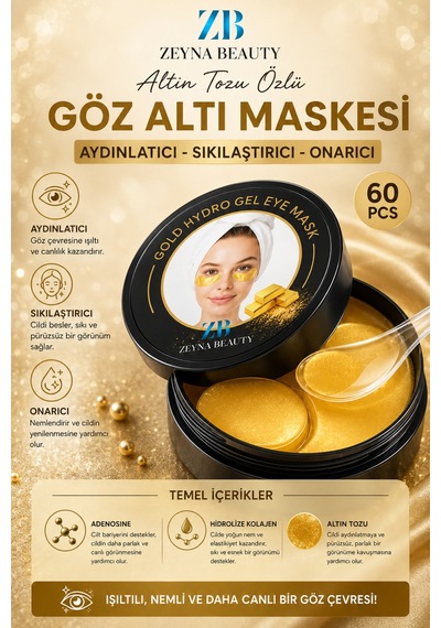 Göz Altı Maskesi Aydınlatıcı Sıkılaştırıcı Ve Onarıcı Altın Tozu Özlü - 703026864