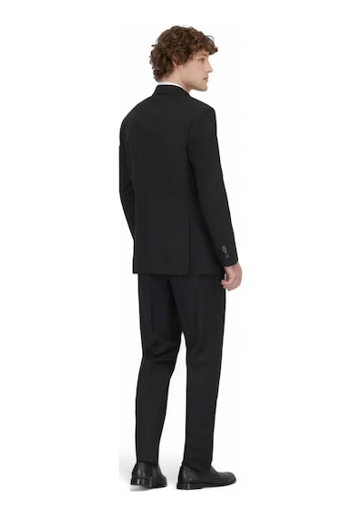 Kip Siyah Desenli Modern Fit Yün Karışımlı Takım Elbise Siyah Kip Siyah Desenli Modern Fit Yün Karışımlı Takım Elbise Siyah