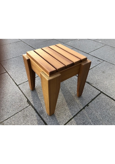 Iroko Ahşap Tabure (Suya Dayanıklı)