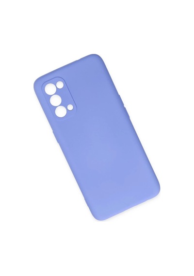 Oppo Reno 5 Uyumlu Kılıf Nano İçi Kadife Silikon - Lila