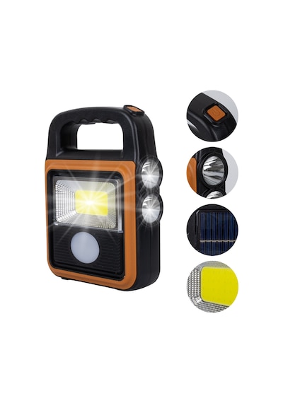 Powermaster Şarjlı Kamp Feneri Işıldak Solar Güneş Enerjili Aydınlatma 4 Kademe Powerbank Özellikli
