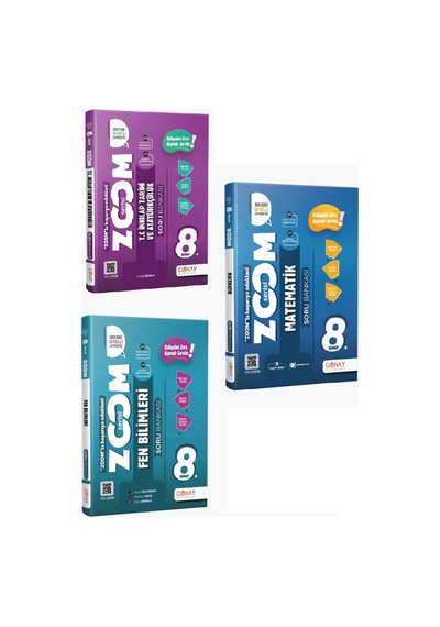 Günay Yayınları 8. Sınıf Zoom Fen + Matematik + İnkılap 3 Lü Set