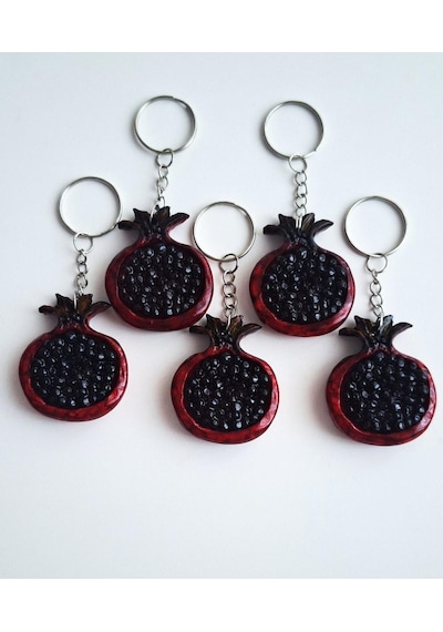 Yeni Yıl Hediyesi Bolluk Bereket Nar Anahtarlık - 9 Cm