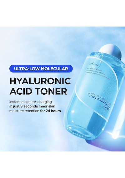 Ultra Düşük Moleküler Hiyalüronik Asit Toner 300 Ml 10,14 Fl.oz Hızlı Emici Hiyalüronik Asit Toner Cildi Derinlemesine Nemlendirir Ve Pürüzsüzleştirir
