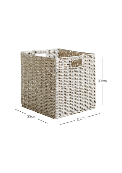 Ocean Home Textile Çocuk Odası Yıkanabilir Gri Pp Rattan Sepet 33 X 33 X 33 Cm