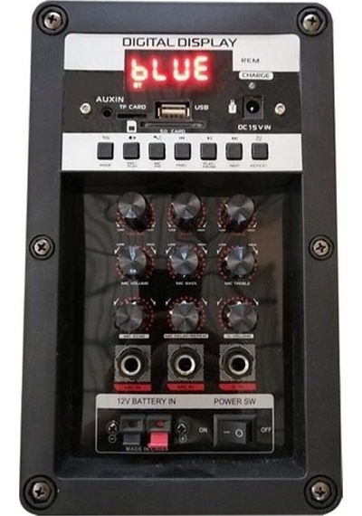 Trol Lt-908 Ahşap Kumandalı Profesyonel Şarjlı Telsiz Mikrofonlu Amfili Hoparlör Sistemi 16,5 Cm
