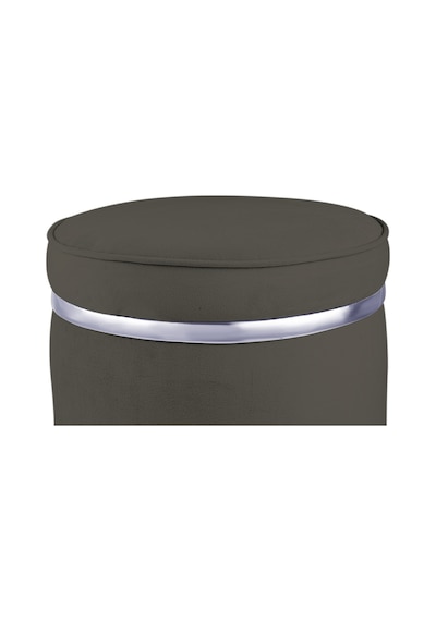 Zerafet Silver Kaplama Luxery Puf-antrasit Babyface Kumaş Pofuduk Oturma Pufu&makyaj Pufu&bench