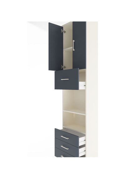 Arges Dolap 4 Raflı 4 Çekmeceli 2 Kapaklı 60x30x243 Aytaşı-antrasit Aytası Arges Dolap 4 Raflı 4 Çekmeceli 2 Kapaklı 60x30x243 Aytaşı-antrasit Aytası