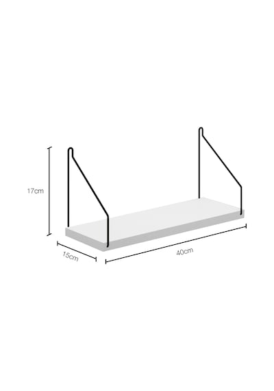Duvar Rafı Kitaplık Mutfak Banyo Yaşam Alanı 15 X 40 Cm Beyaz