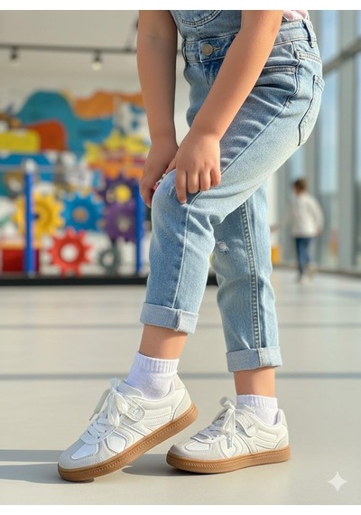 Fort Cool Berry Anatomik Rahat Cırtlı Sneaker Kız Çocuk Ayakkabı Beyaz