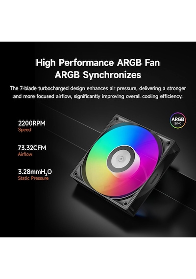 Rt720 Tc Argb Bk Cpu Hava Soğutucu, 7 Isı Borusu, Çift 120mm Pwm Fan, Amd Am4/am5 & Intel L