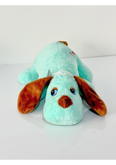 Joytoytr Miskin Köpek Peluş Oyuncak 26cm Yapışkanlı Turkuaz