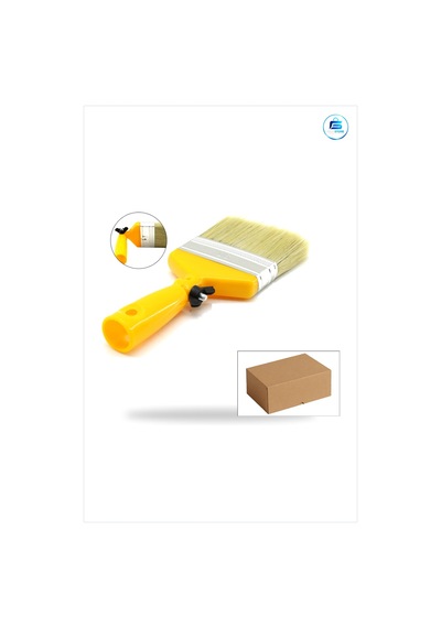Ayarlı Saplı Boya Fırçası Sarı Sentetik Kıl Ergonomik Tutuş Dış İ
