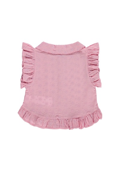 Civil Baby Fistolu Fırfırlı 6-18 Ay Gömlek - Pembe Soft Pembe