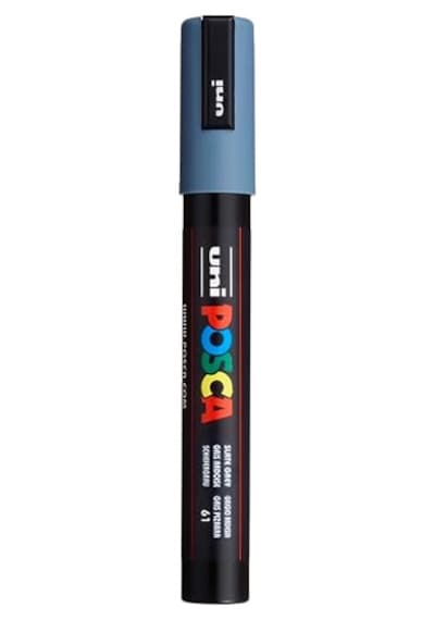 Posca -ball Pc-5m Su Bazlı Poster Markörü, Kurşun Gri 124-Pembe