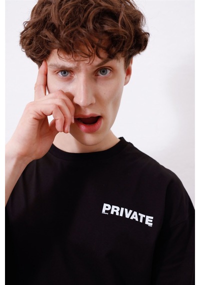 Flood Of Style Unisex Private Siyah Tshirt