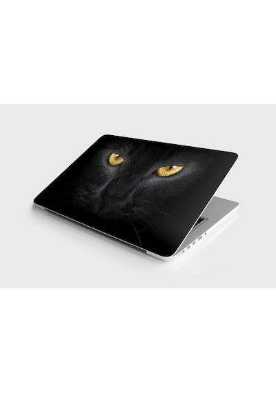 Laptop Sticker Notebook Pc Kaplama Etiketi Kedi Gözler