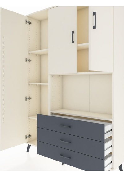 Arges Dolap 6 Raflı 3 Çekmeceli 3 Kapaklı 132x30x195 Aytaşı-aytaşı/antrasit Aytası/antrasıt Arges Dolap 6 Raflı 3 Çekmeceli 3 Kapaklı 132x30x195 Aytaşı-aytaşı/antrasit Aytası/antrasıt