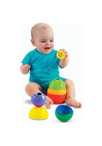 Fisher-price Numaralı Ve Sevimli Yüz Temalı Renkli Plastik Kaplar Bebekler İçin İnce Motor Becerisi Geliştirici Oyuncak