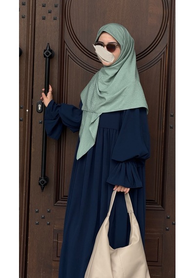 Qalortex Scarf Premium Jakarlı Hüma Büyük Boy Eşarp -çağla Çağla