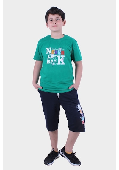 Fyk Kids Erkek Çocuk Alt-üst Kapri-tişört Takım Yeşil