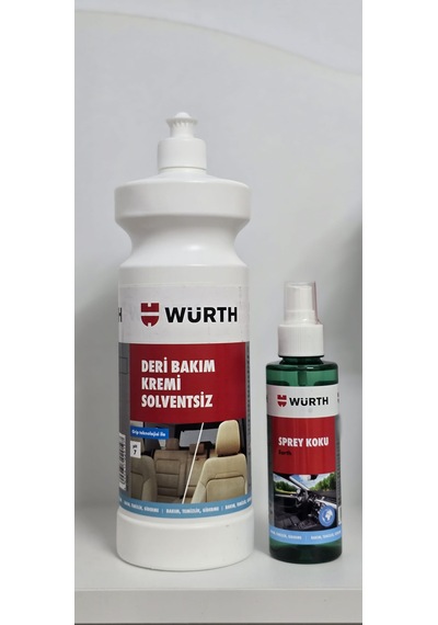 Würth Deri Bakım Kremi Solventsiz + Würth Araç Kokusu Earth 1