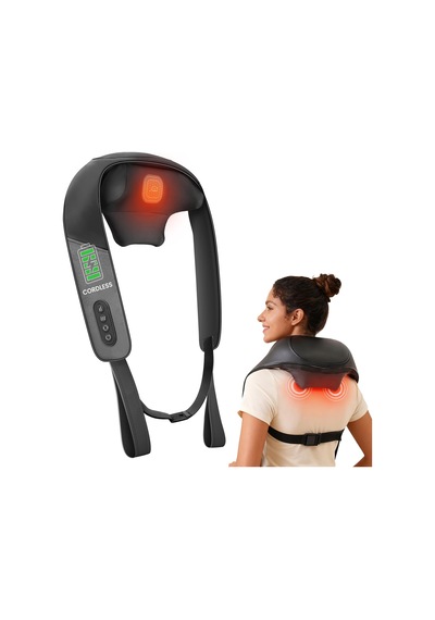 Snailax Boyun Masajı Kablosuz, Isıtmalı, Shiatsu Omuz Masajı