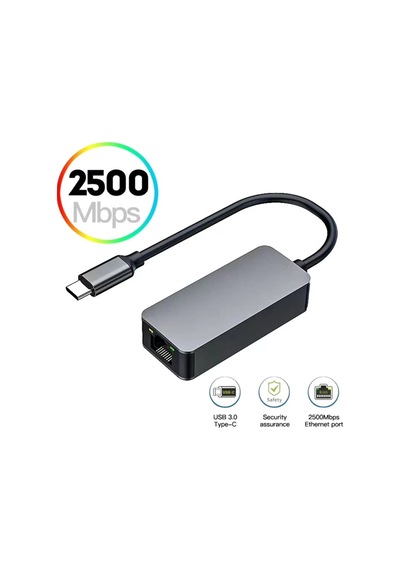 Zr621 Type-c Gen1 2,5g Ethernet Çevirici Çok Renkli