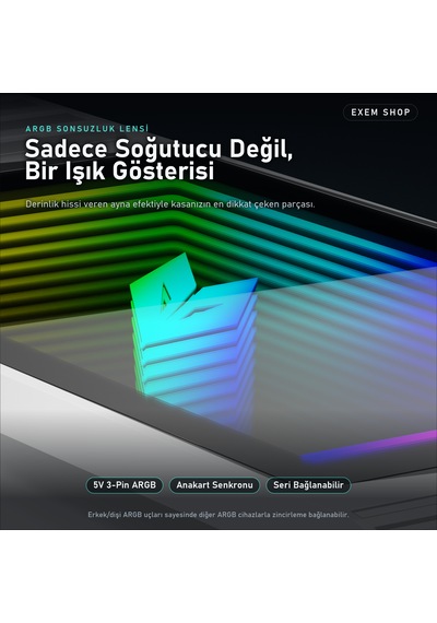 Fanlı Argb Ssd Soğutucu Beyaz Renk Beyaz - Argb