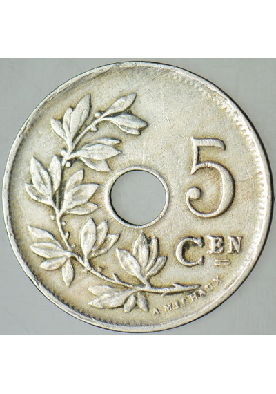 Belçika 5 Centimes 1922.