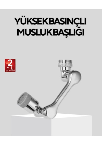 Döner Musluk Başlığı Çok Açılı Robotik Kol Su Tasarruflu 1
