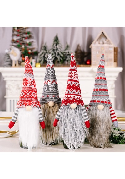 4 Lü Gnome Neol Dekorasyon Seti Sevimli Peluş Noel Baba Gnome Set