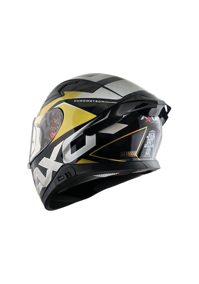 Axor Apex Chrometech Pinlock Dahil Kapalı Motosiklet Kaskı Altın - Kırmızı