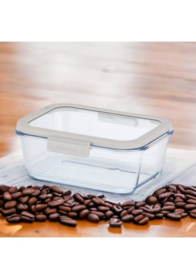 Neoflam Fika Glace Cam Saklama Kabı Bej 4 Parça Set
