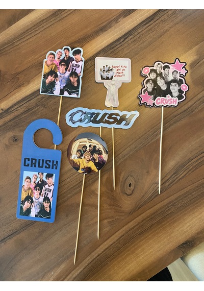 Schulzz Party Crush Müzik Grubu Pasta Süsü 6 Parça +3