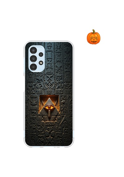 Samsung Galaxy A13 Uyumlu Şeffaf Kılıf Antik Mısır 4 Tasarımlı