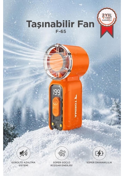 Şarjlı El Vantilatörü Fener Özellikli Taşınabilir Mini Fan F65